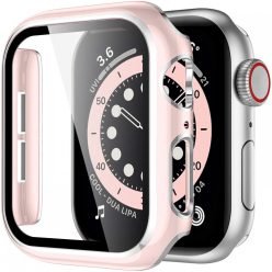 Apple Watch rózsaszín/ezüst műanyag védőtok