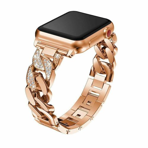 Apple Watch rosegold crystal fémszíj