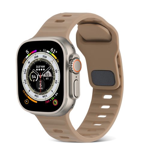 Apple Watch barna szilikon sportpánt