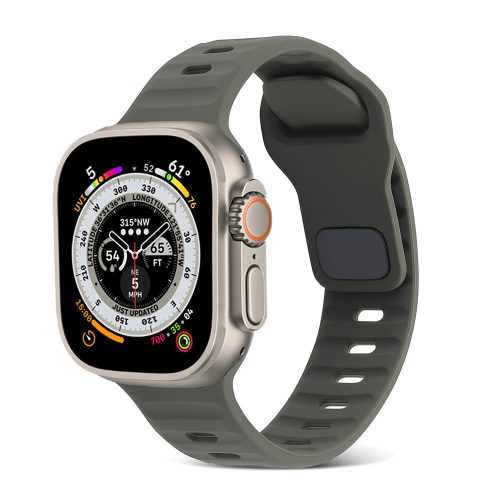 Apple Watch sötétzöld szilikon sportpánt