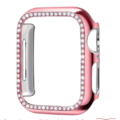 Apple Watch rosepink köves védőkeret