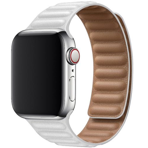 Apple Watch fehér bőrpánt