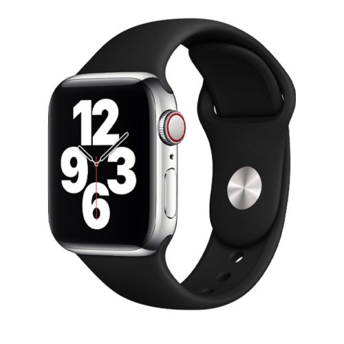 Apple Watch fekete szilikon szíj