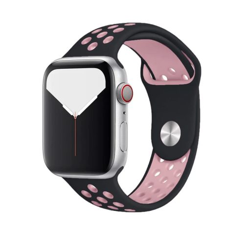 Apple Watch fekete/rózsaszín sport szilikon szíj