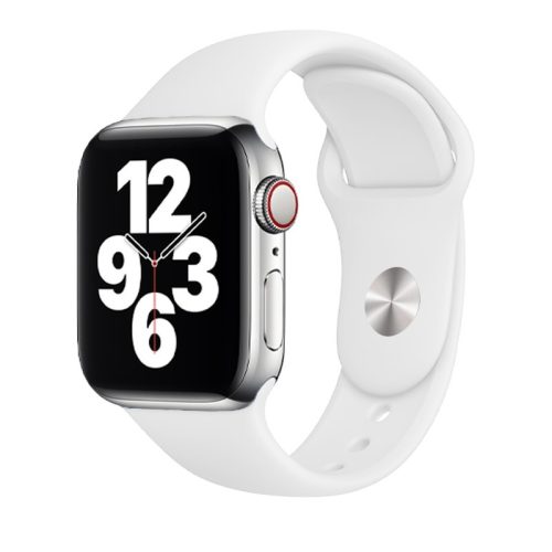 Apple Watch fehér szilikon szíj