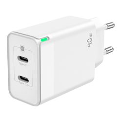   40W kétportos USB-C hálózati töltő adapter, PD gyorstöltő